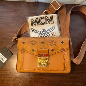 MCM Millie Visetos Small Crossbody, NEW